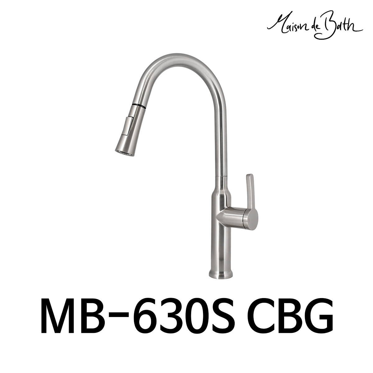 KF통상 메종드바스 브리제 MB-630S 크롬 브러쉬 주방수전