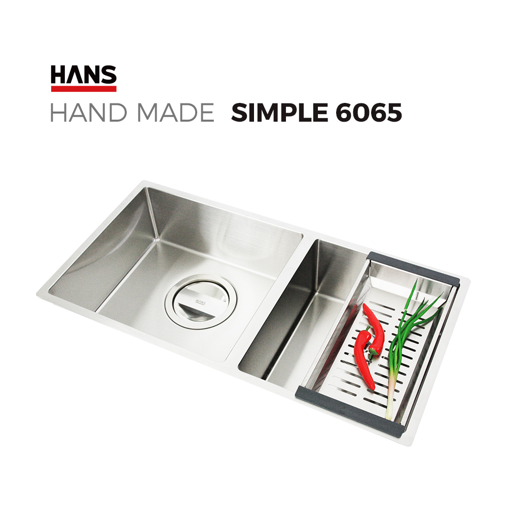 원앙싱크 한스 핸드메이드 싱크볼 SIMPLE S6065 사각볼