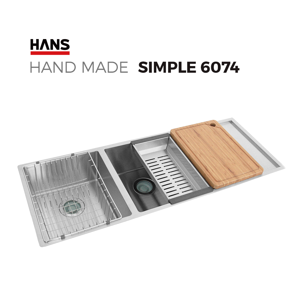 원앙싱크 한스 핸드메이드 싱크볼 SIMPLE S6074 사각볼