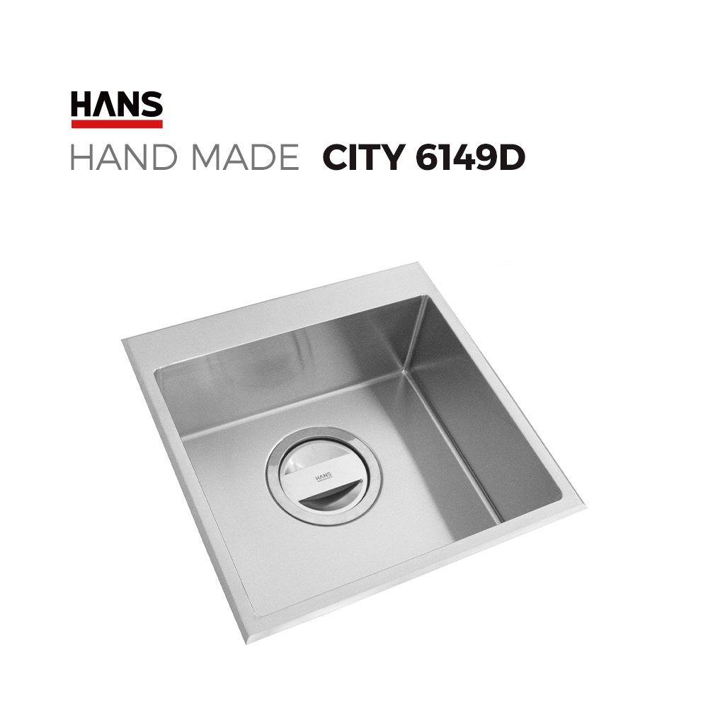 원앙싱크 한스 핸드메이드 싱크볼 CITY 6149D 사각볼
