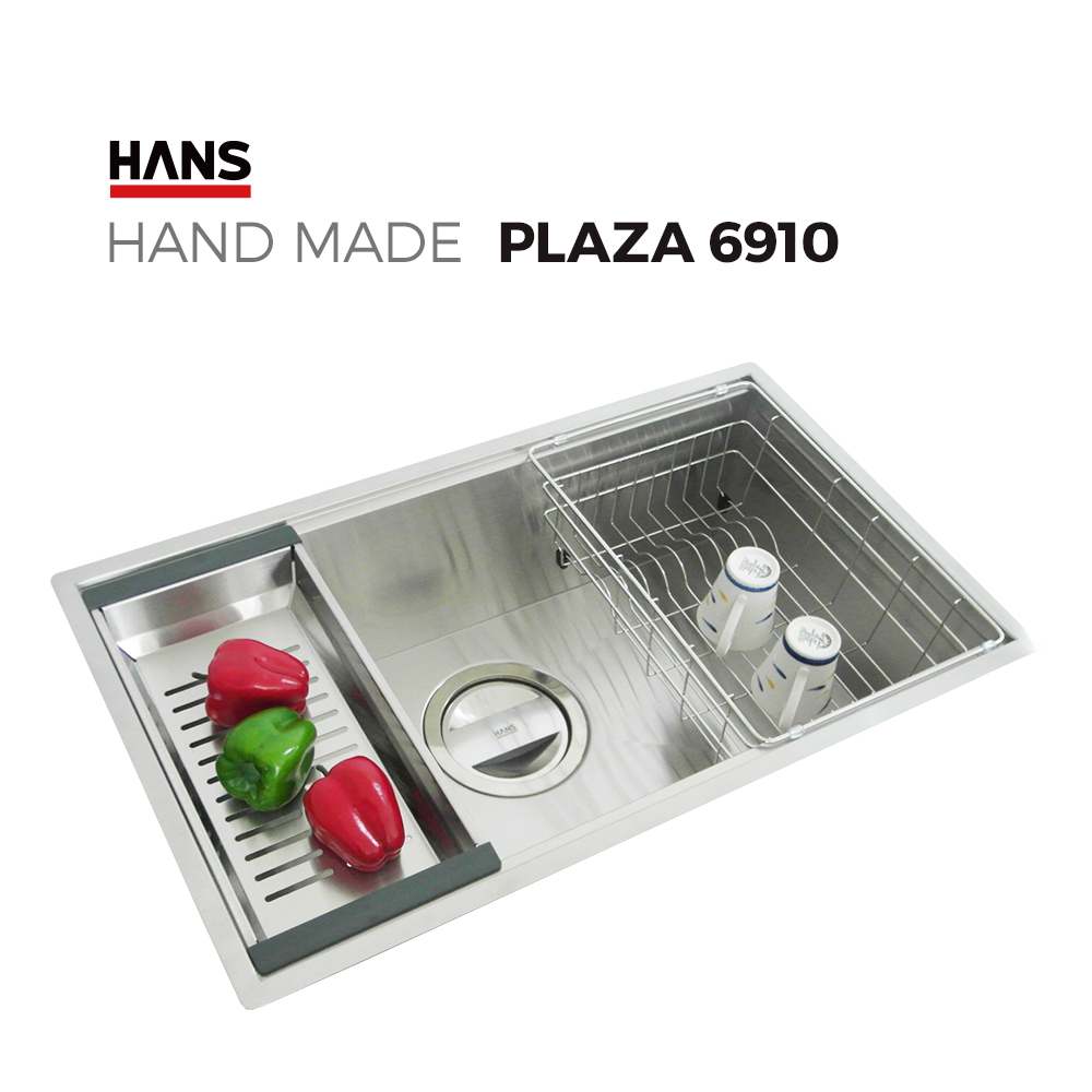 원앙싱크 한스 핸드메이드 싱크볼 PLAZA P6910 사각볼