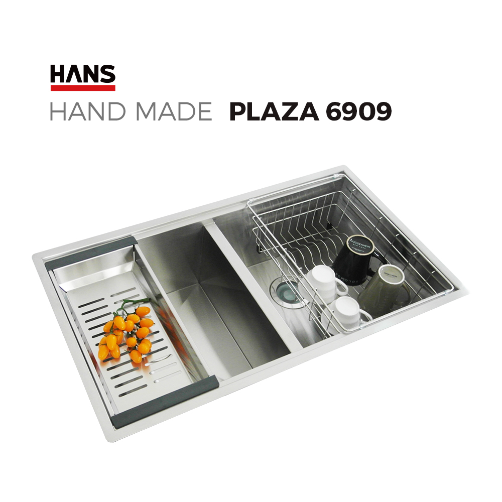 원앙싱크 한스 핸드메이드 싱크볼 PLAZA P6909 사각볼