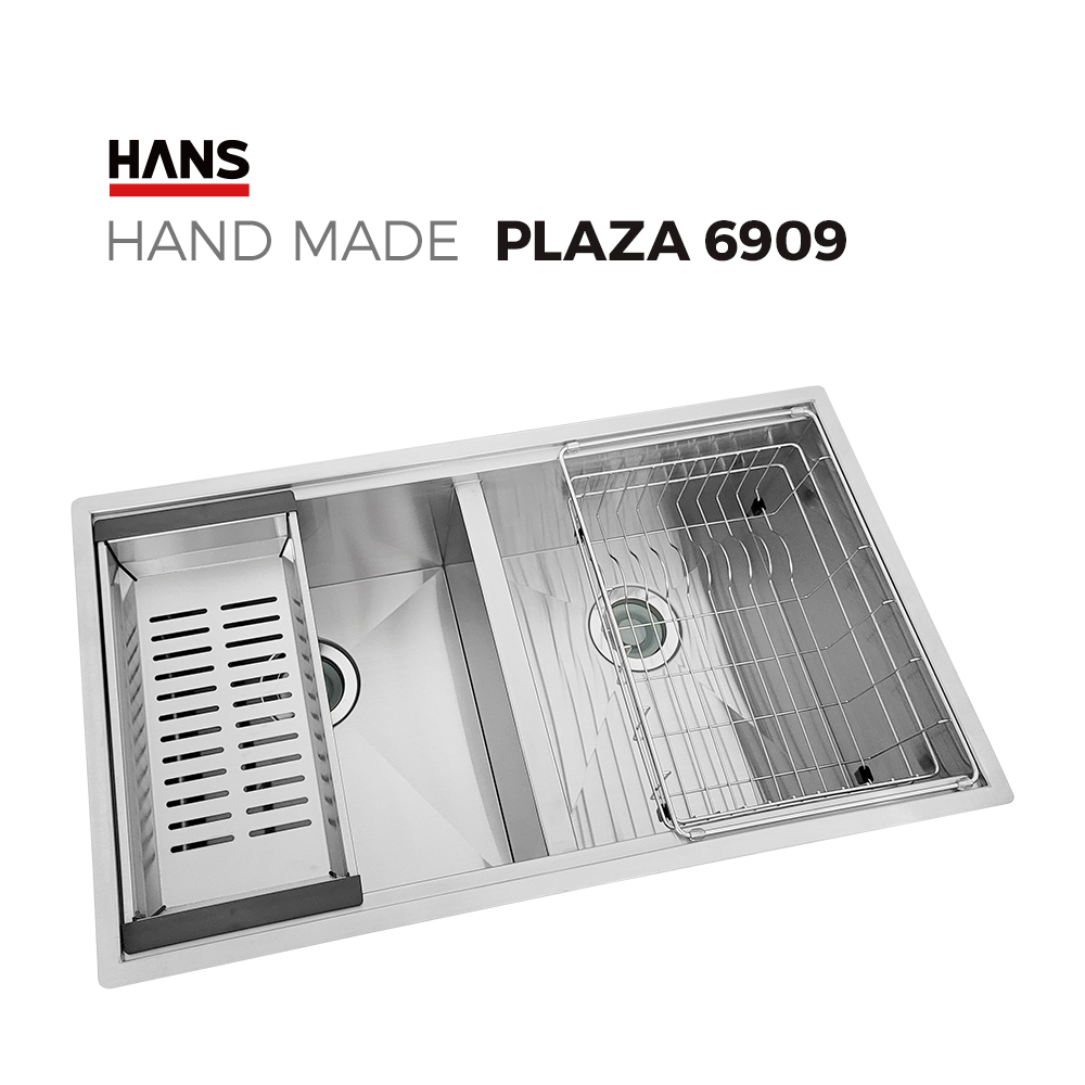 원앙싱크 한스 핸드메이드 싱크볼 PLAZA P6909 사각볼
