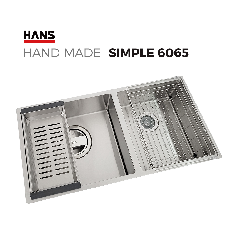원앙싱크 한스 핸드메이드 싱크볼 SIMPLE S6065 사각볼