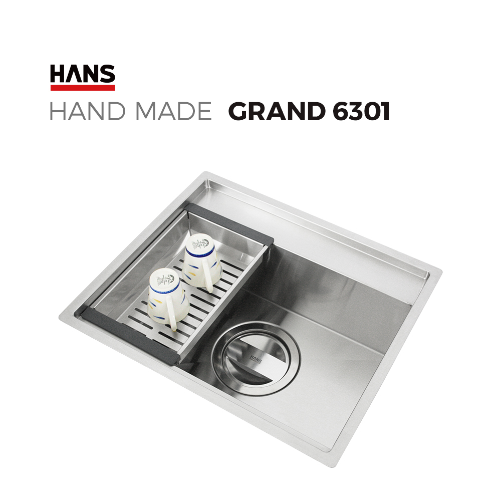원앙싱크 한스 핸드메이드 싱크볼 GRAND G6301 사각볼