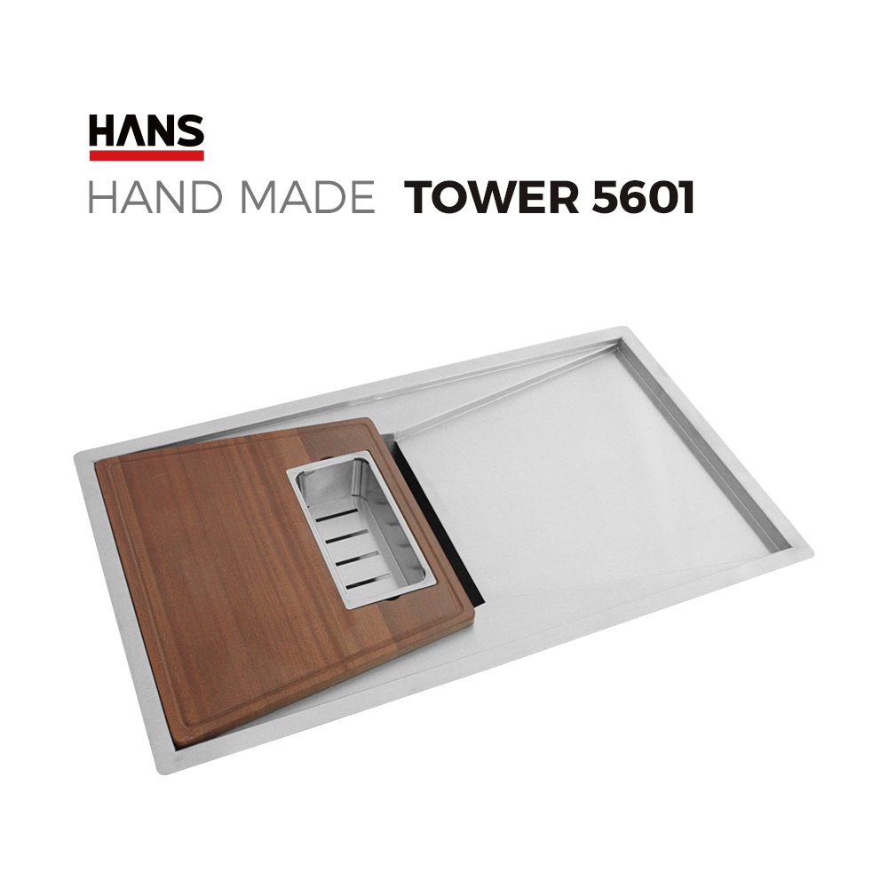 원앙싱크 한스 핸드메이드 싱크볼 TOWER T5601 사각볼